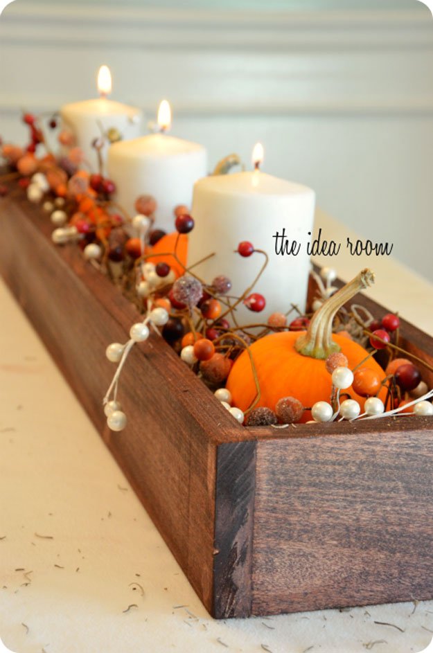 Candlelit Wooden Runner Box