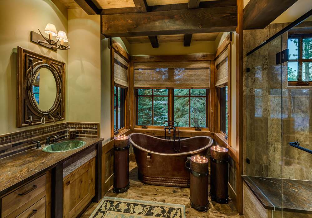 50 Best Rustic Bathroom Design And Decor Ideas For 2021 - Log Home Bathroom Decorating Ideas