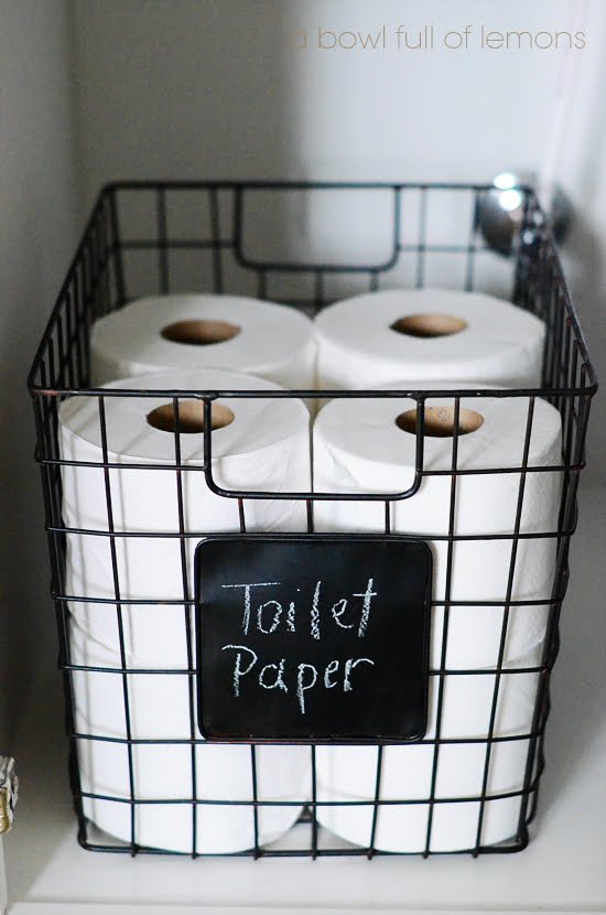 Chic Wire Storage Basket with Chalkboard Label