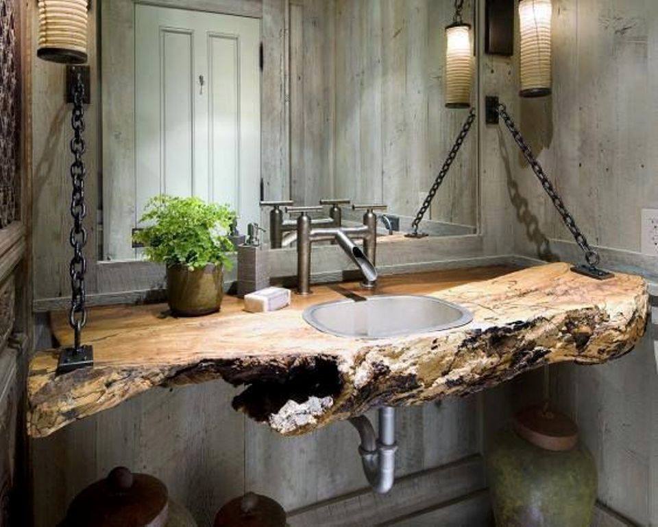 Rustic Sink with Heartwood Character
