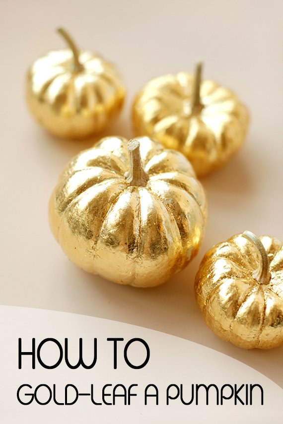 Little Gold Leaf Pumpkins are Decorative Gems