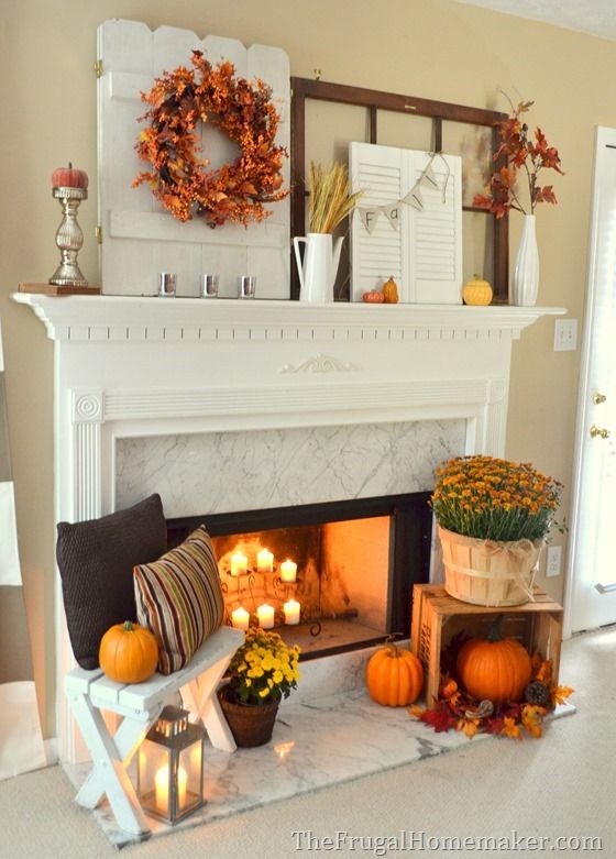 24 Best Fall Mantel Decorating Ideas, Decorating Fireplace Mantel For Fall