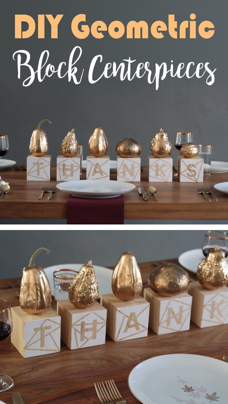 Gilded Fruit and Block Centerpieces