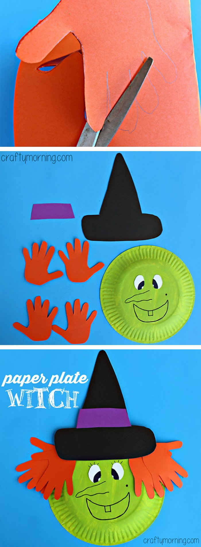 Hand Print Witch Paper Craft