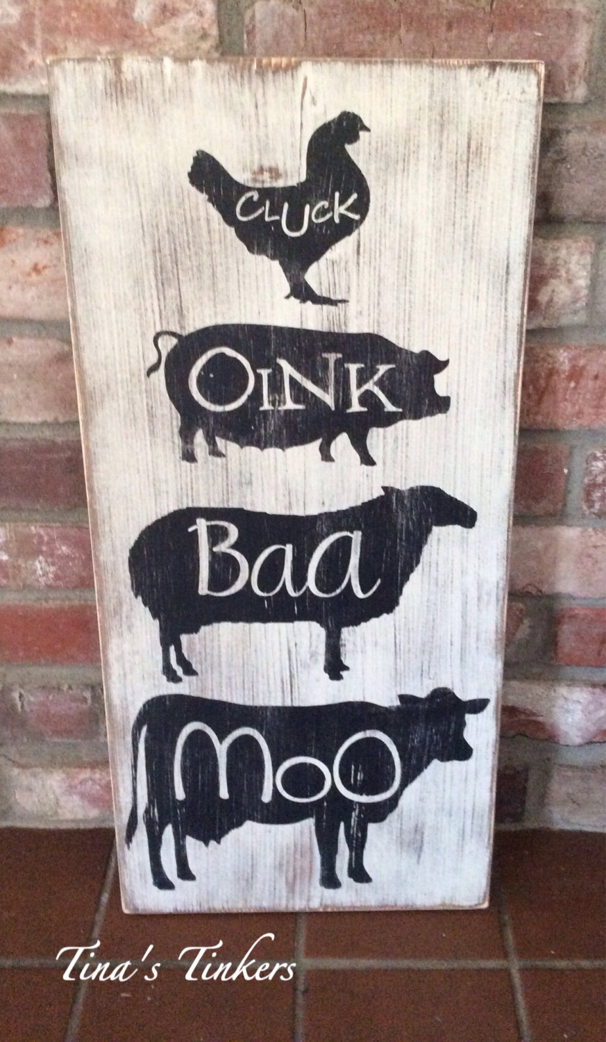 Vintage Farmhouse Animals Sign