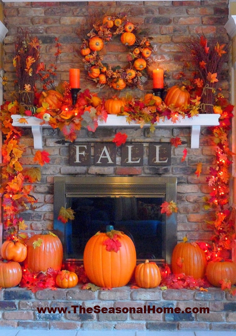 24 Best Fall Mantel Decorating Ideas And Designs For 2023   05 Fall Mantel Decorating Ideas Homebnc 