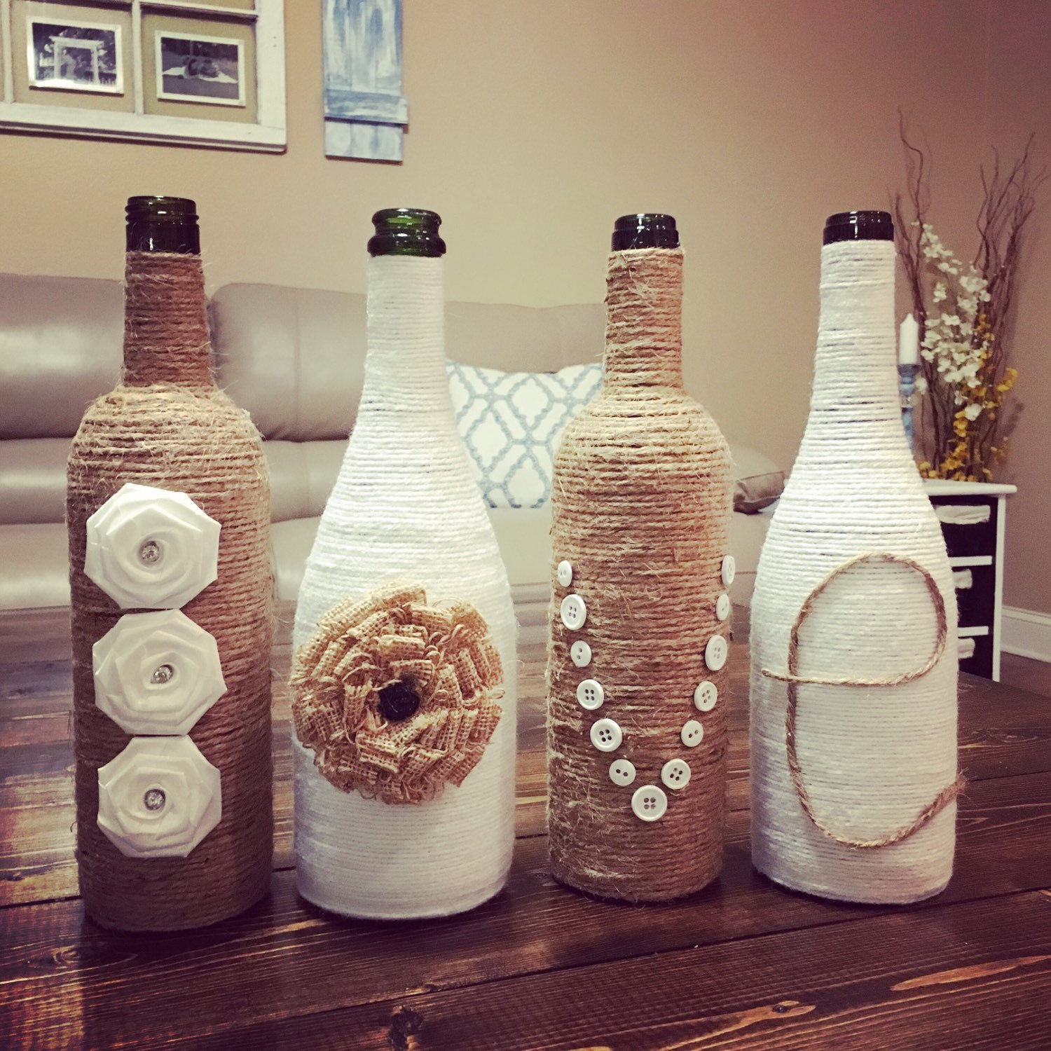 Twine LOVE Wine Bottles