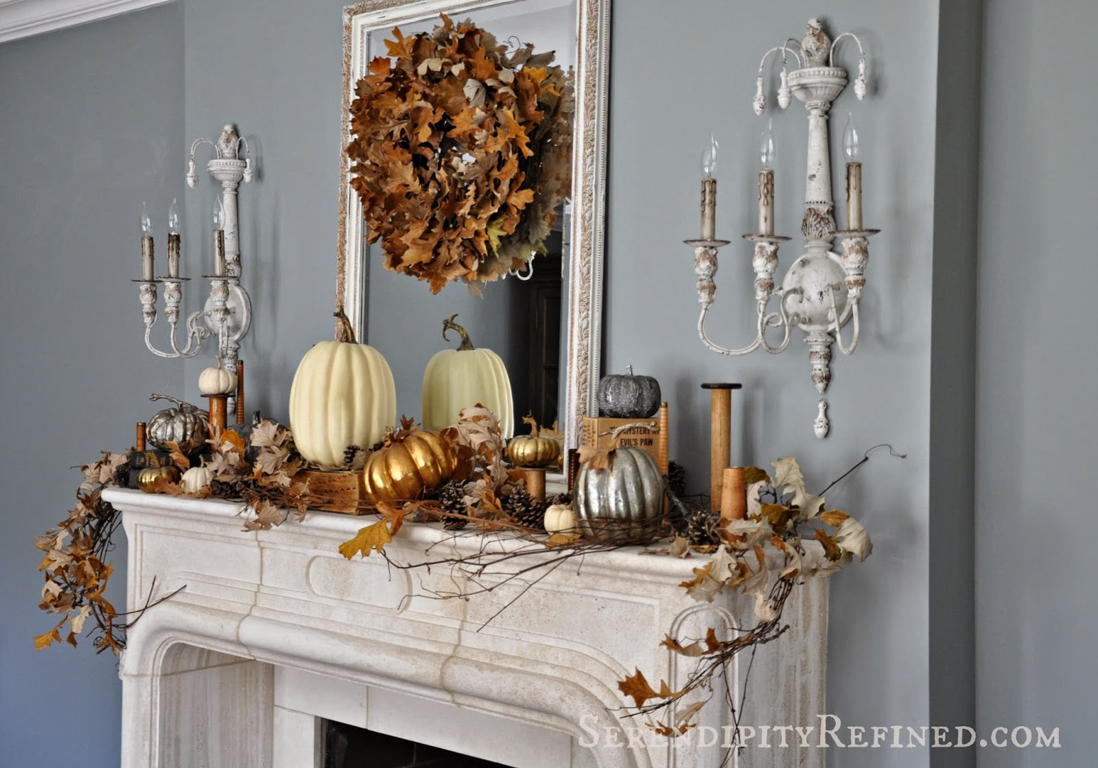 Traditional Mantel Takes on Fall