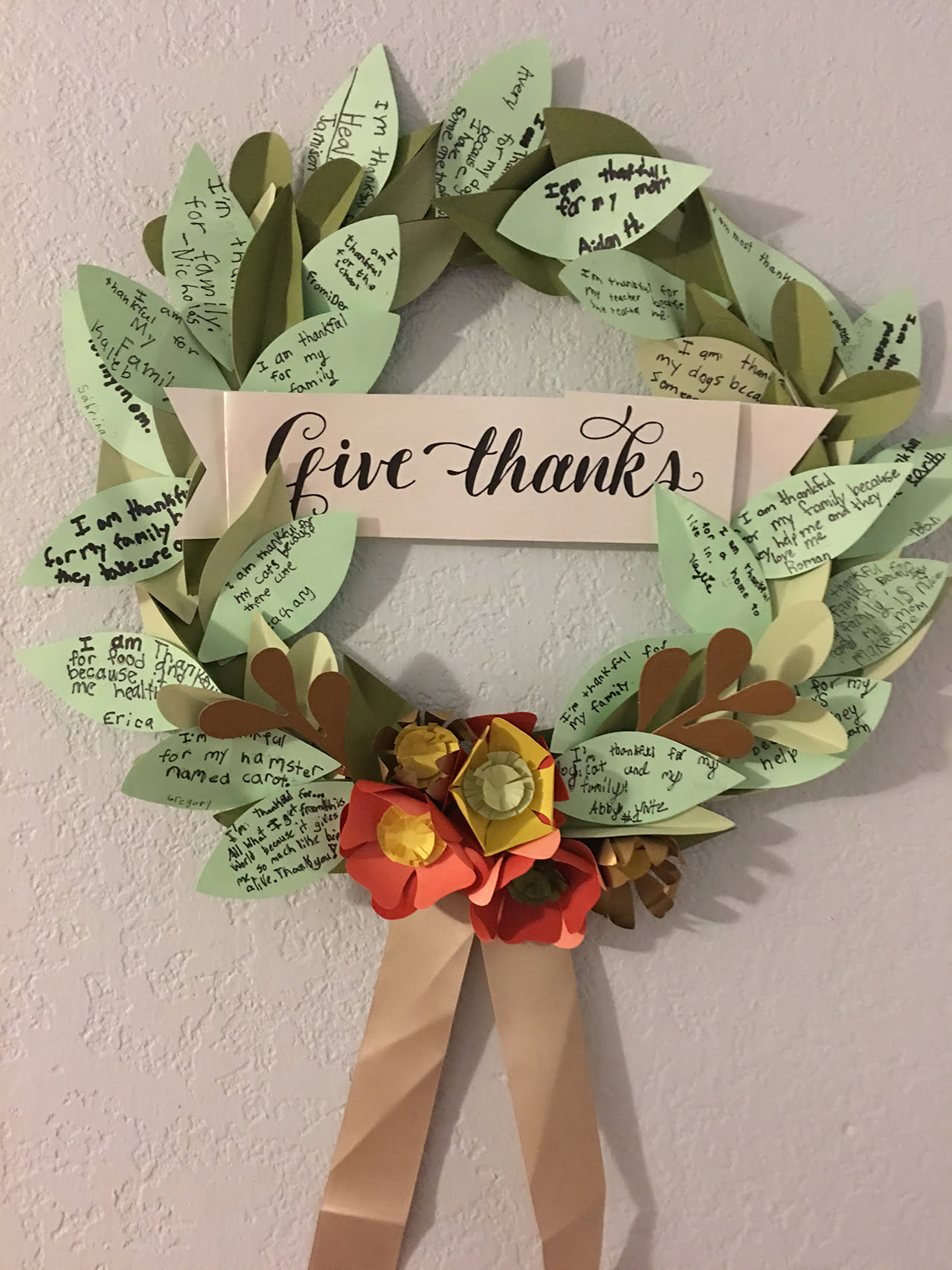 Thanksgiving Decoration with a Personal Touch