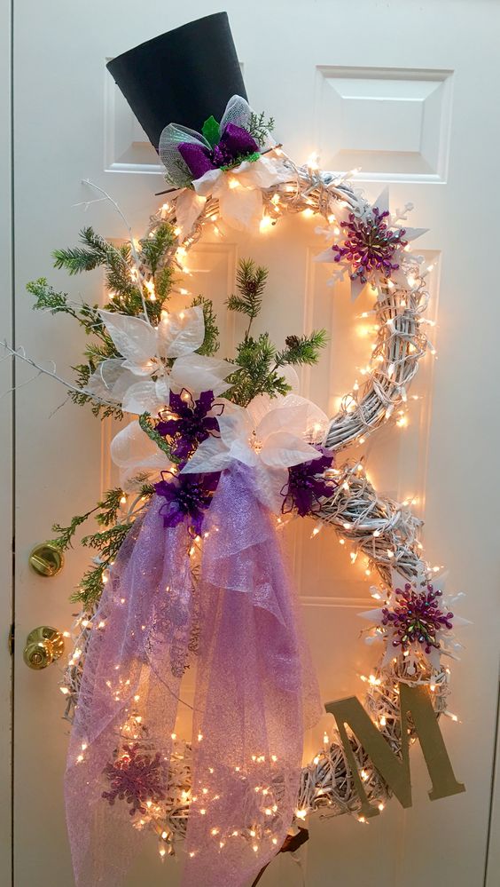 Gorgeous Snowman Wreath