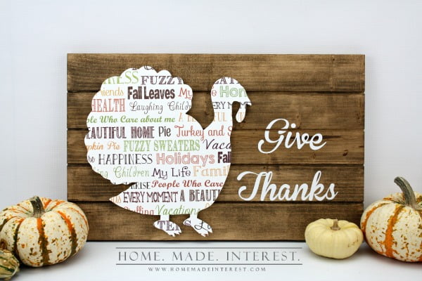 Wooden Pallet Printed Turkey Cut Out