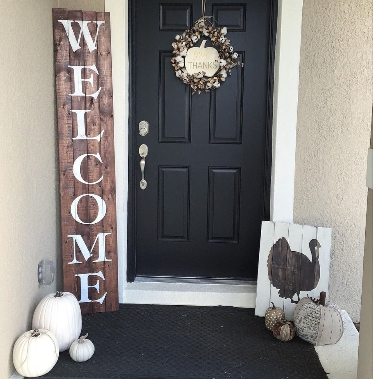 Stenciled Front Door