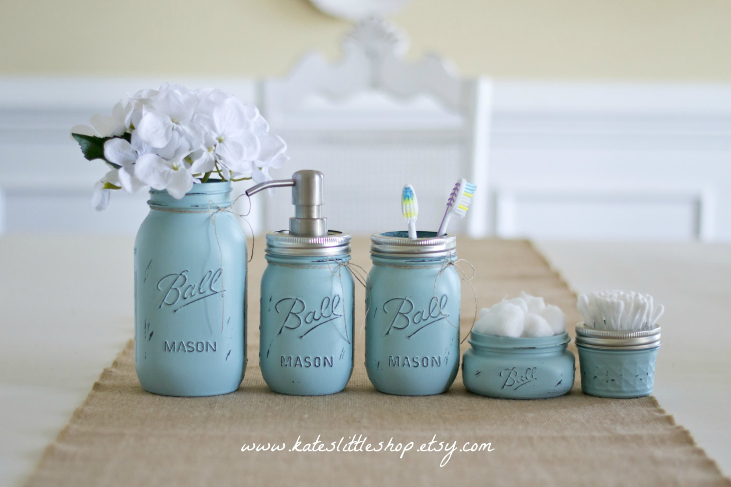 Mason Jar Bathroom Kit