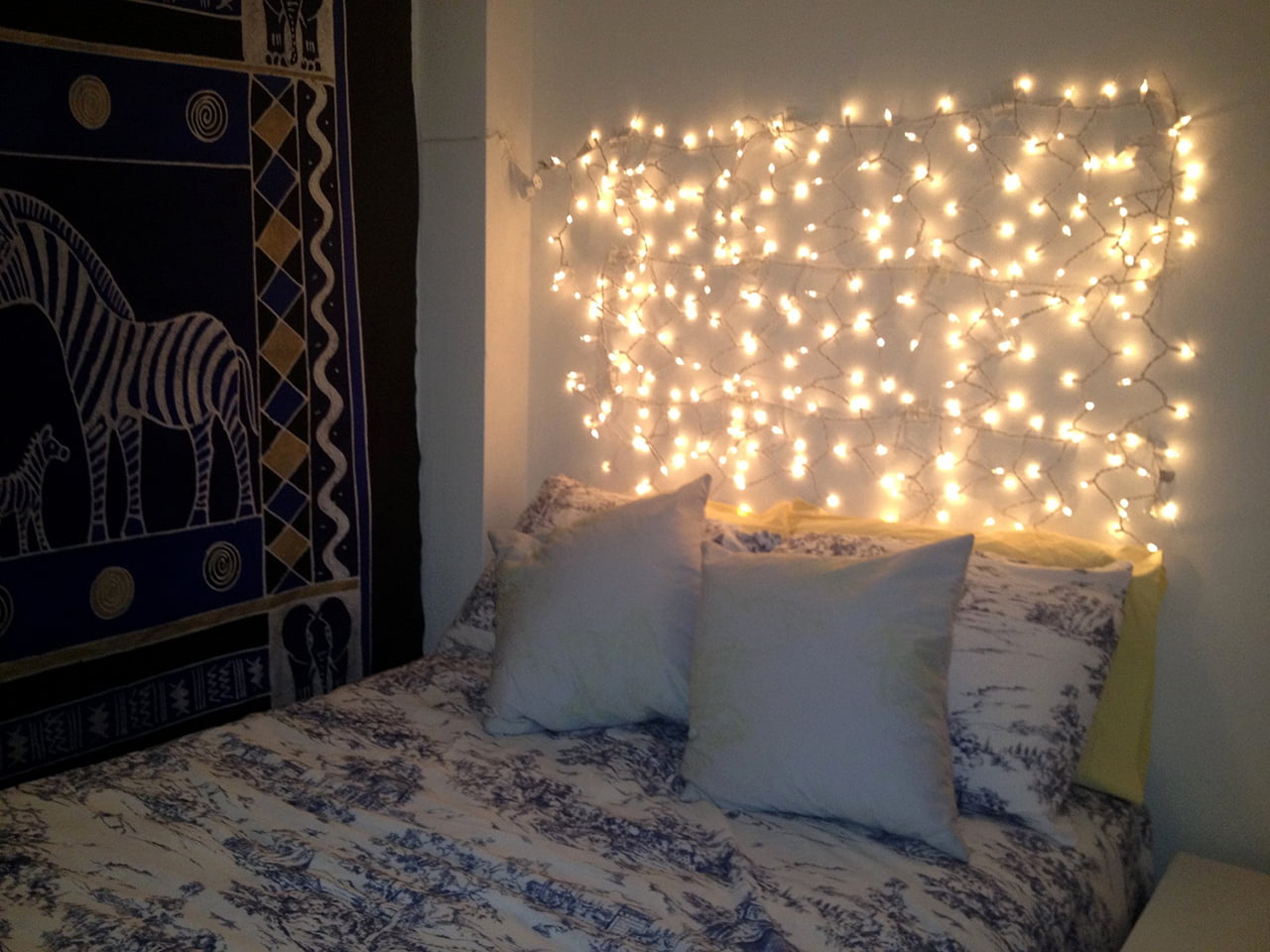 String Lights Headboard