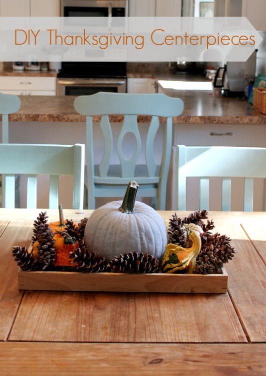 Easy Pinecone and Mini-pumpkin Arrangement