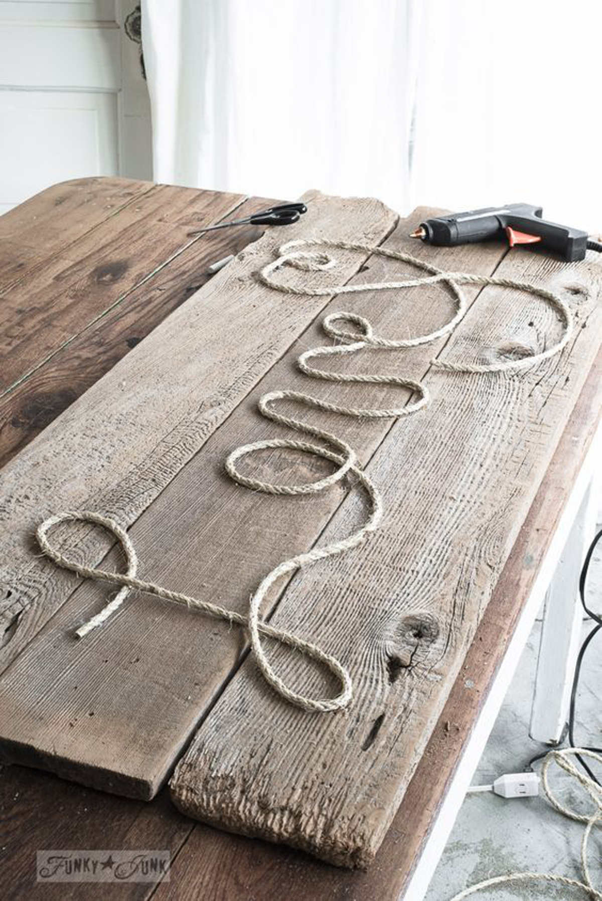 Rustic Twine “Love” Sign