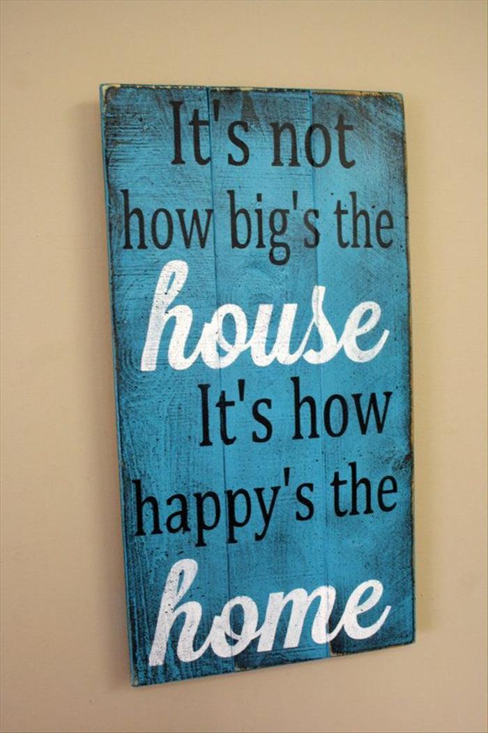 Color Washed “Happy Home” Panel