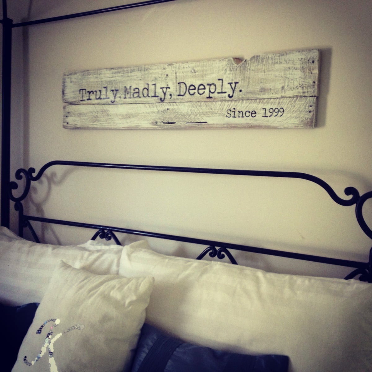 Wedding Date Inspired Romantic Wall Sign