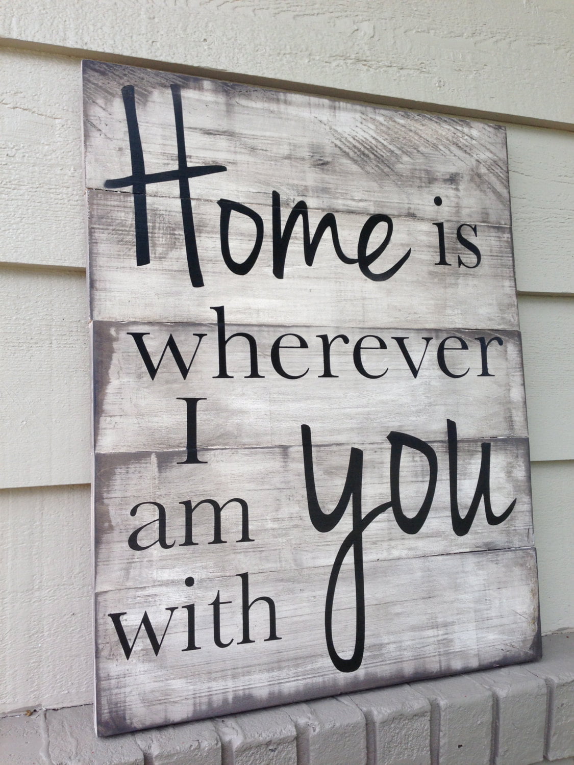 Song Lyric Sign with Vinyl Decal Text