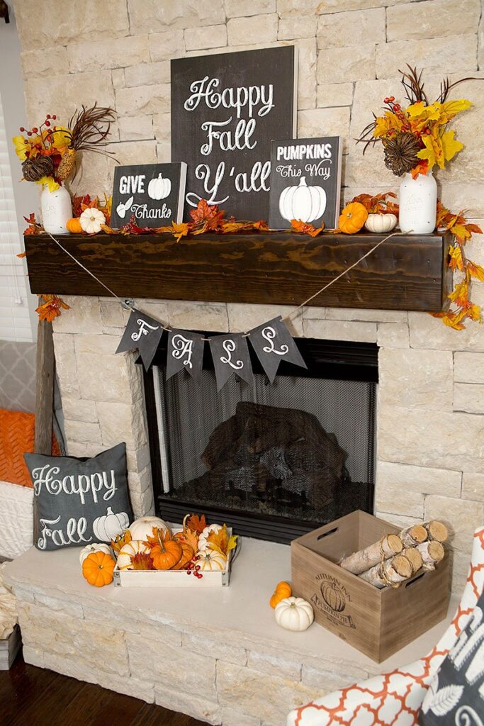 24 Best Fall Mantel Decorating Ideas And Designs For 2023   20 Fall Mantel Decorating Ideas Homebnc 683x1024 