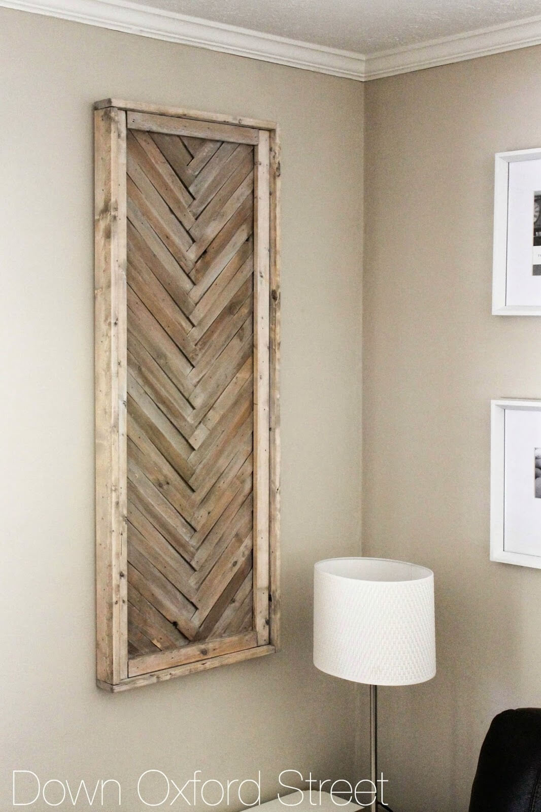 Multi-toned Wooden Chevron Wall Hanging