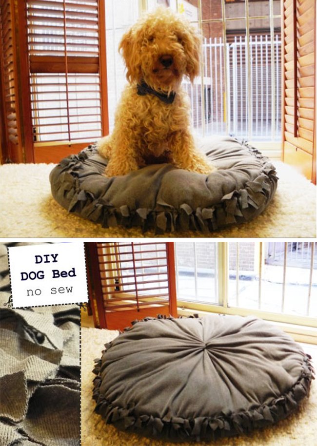 No-sew Fleece DIY Pet Bed Ontwerp