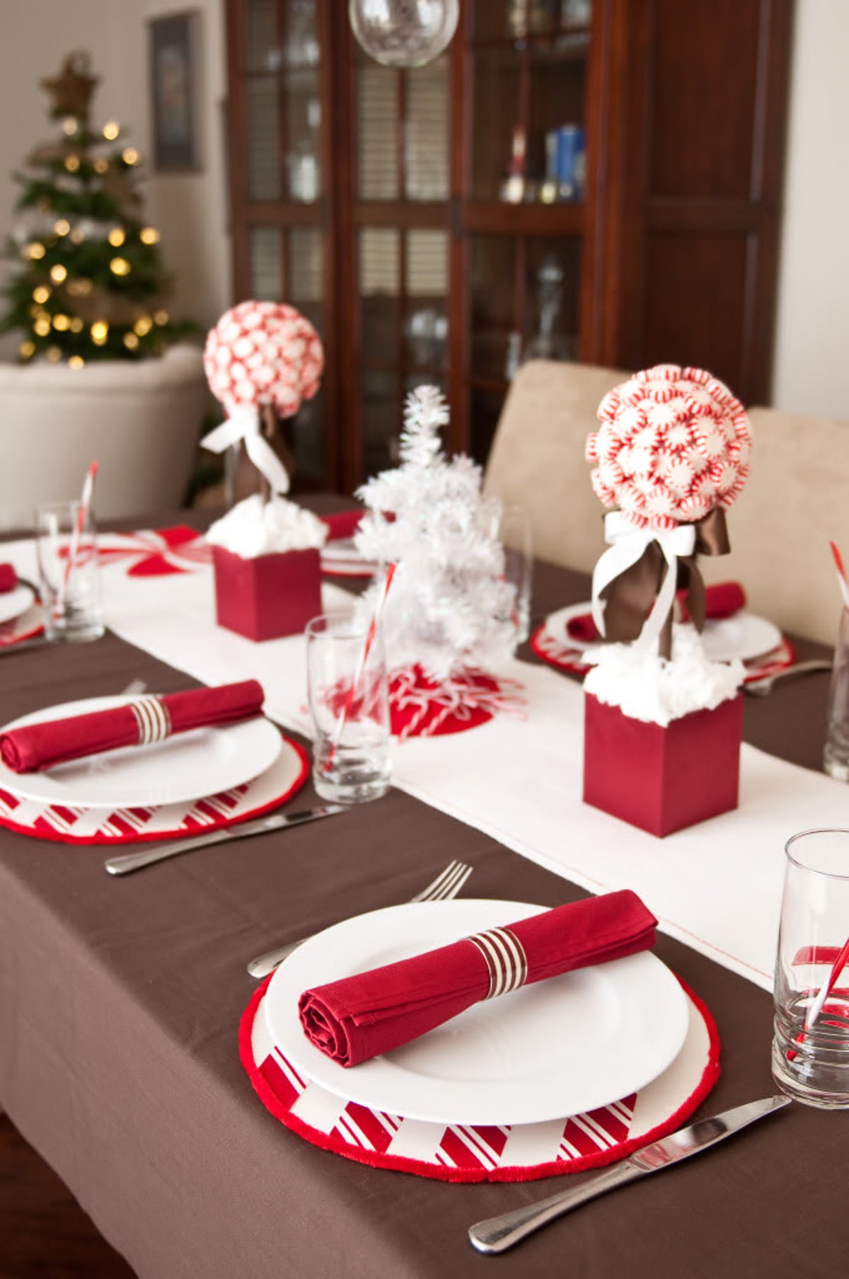 Christmas Decorations On Tables 