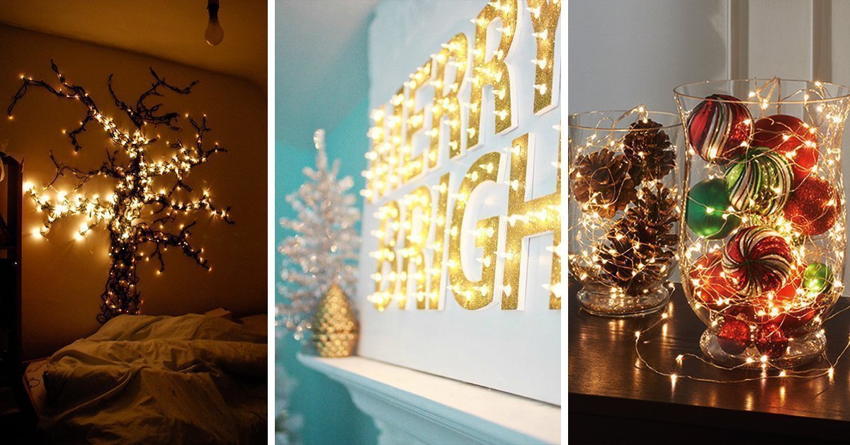 christmas lights on the wall ideas