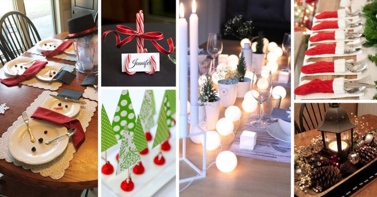 Featured image for 50 Creative & Classy DIY Christmas Table Decoration Ideas