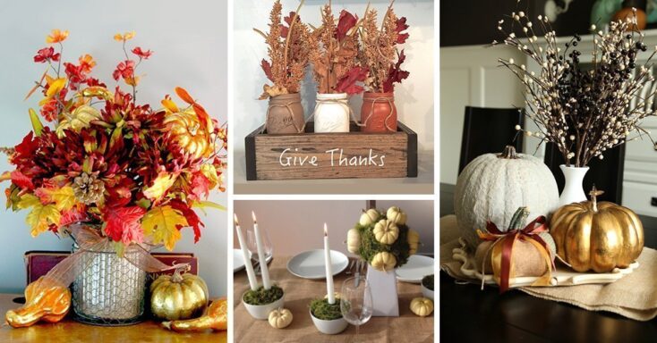 Featured image for 45 Easy DIY Thanksgiving Centerpieces to Wow your Guests