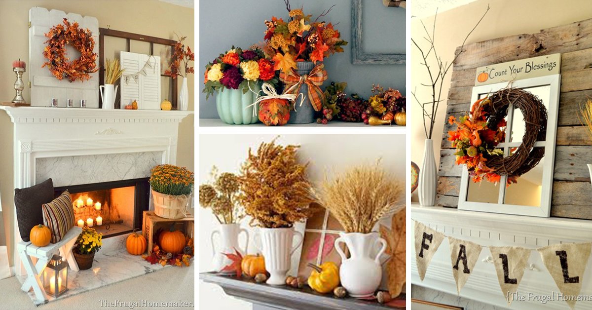 24 Best Fall Mantel Decorating Ideas, Decorating Fireplace Mantel For Fall