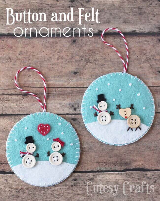 Felt and Button Ornament