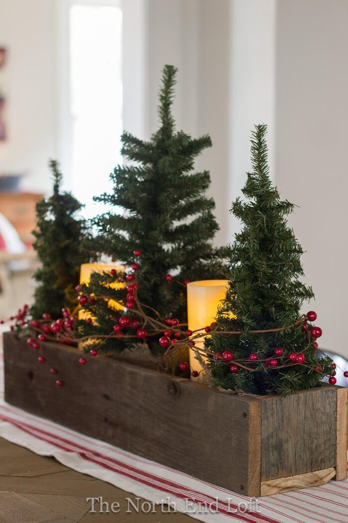 Farmhouse Christmas Trees and Cranberries Masterpiece