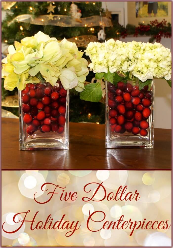 Elegant Cranberry and Hydrangea Christmas Centerpiece