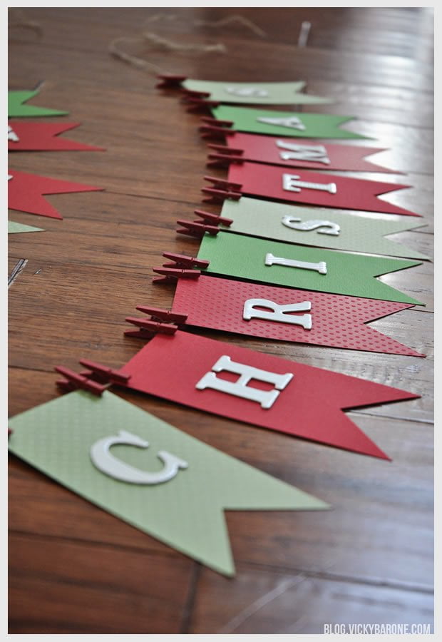 homemade paper christmas garland