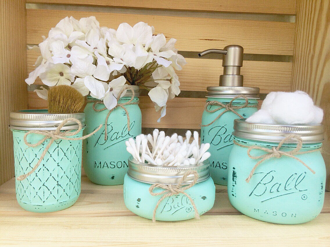 Ball Jar Bathroom Set