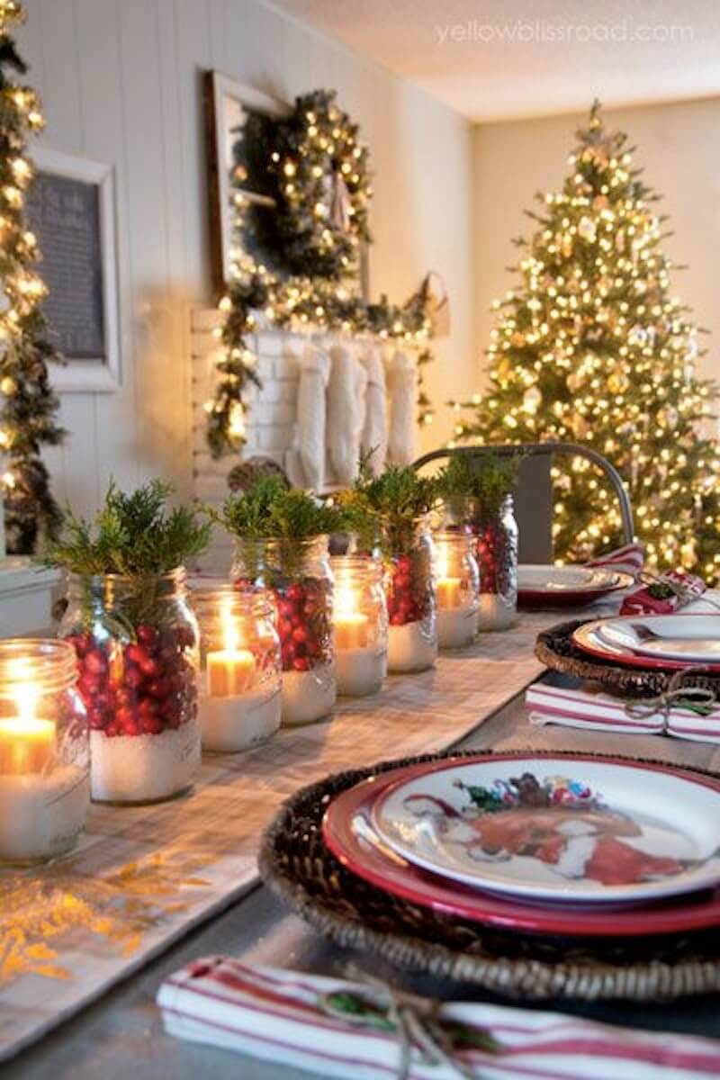 Mason Jar Farmhouse Elegance Table Décor