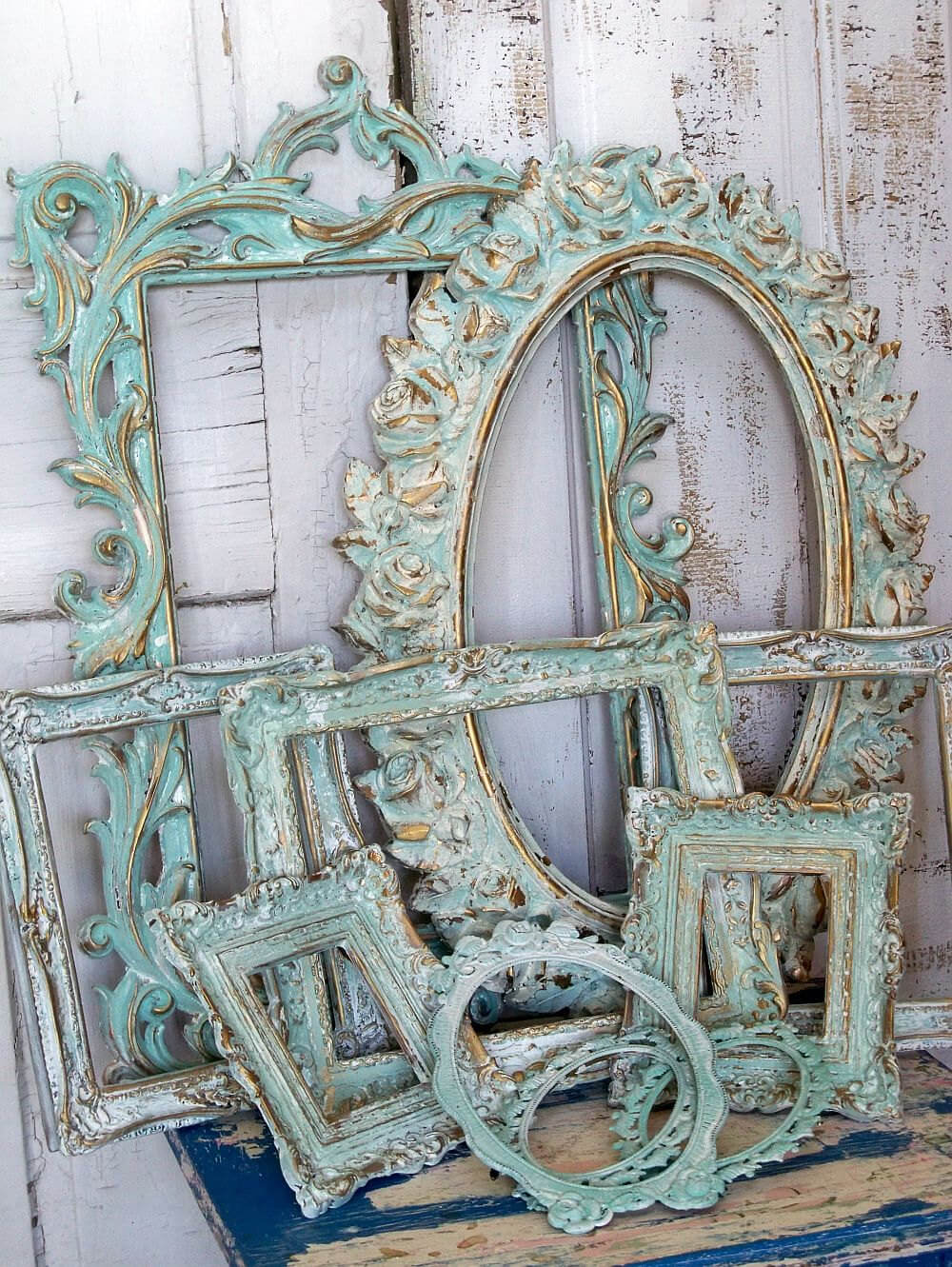Ornate Picture Frames With Chalk-paint Patina