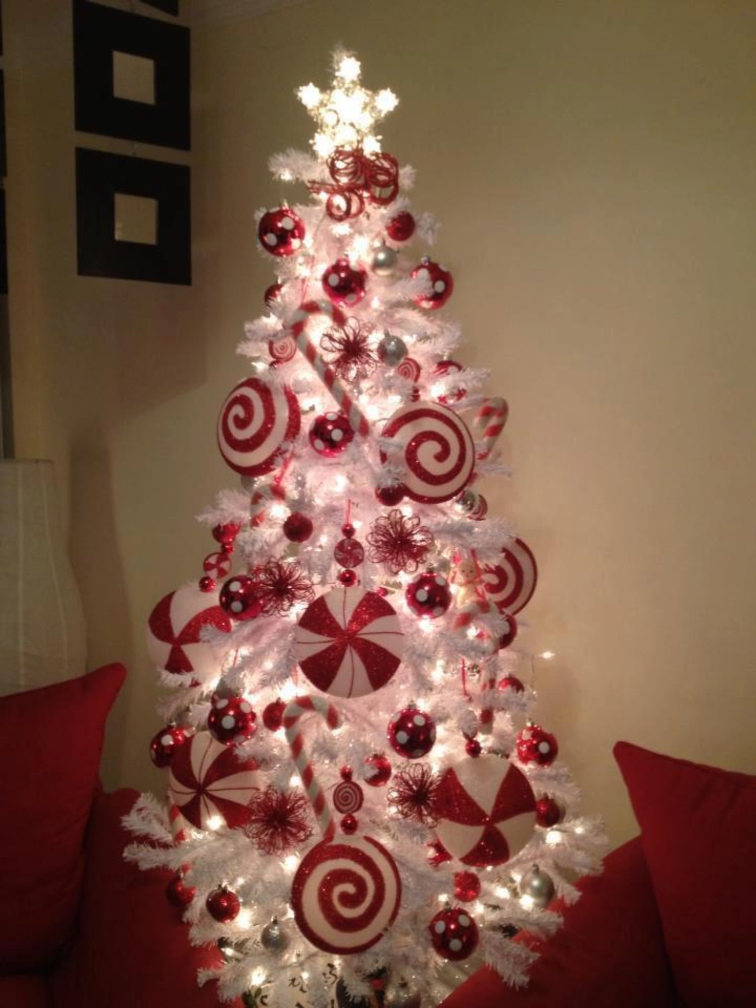 peppermint christmas tree decor