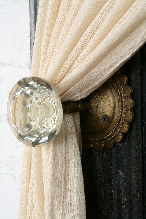 Crystal Doorknob Curtain Tiebacks