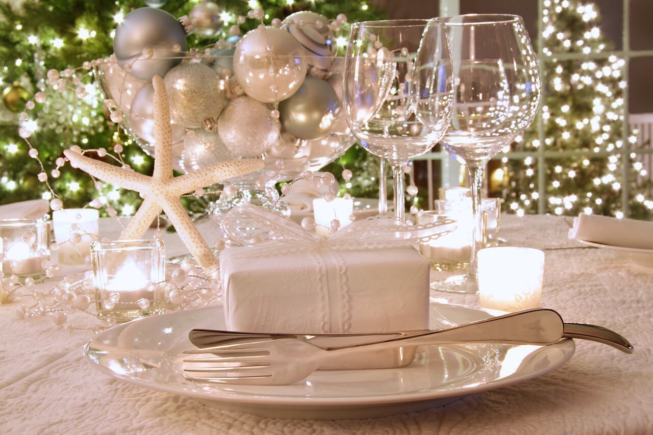 Crystal Christmas at the Beach Centerpiece