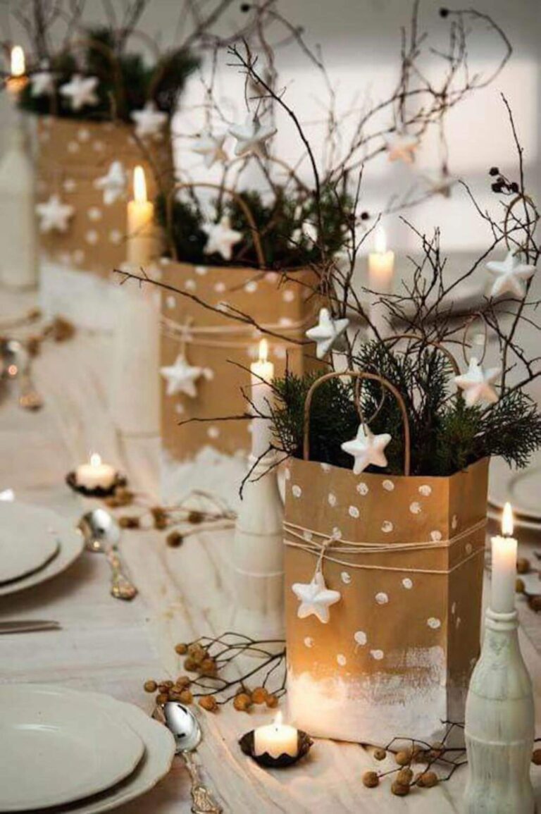 Gift Bags Galore Easy DIY Christmas Centerpiece Idea Homebnc gift-bags-galore-easy-diy-christmas-centerpiece-idea-homebnc