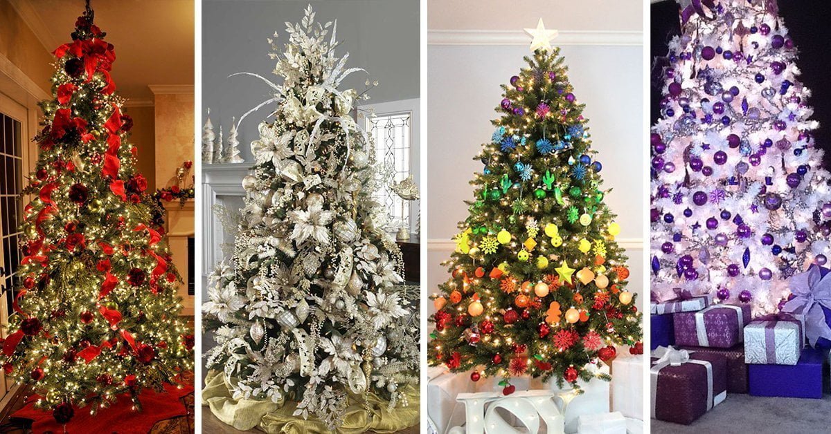 decorating ideas for christmas tree with colored lights