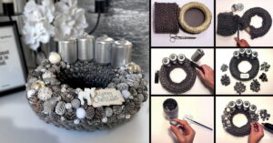 DIY Silver Christmas Wreath