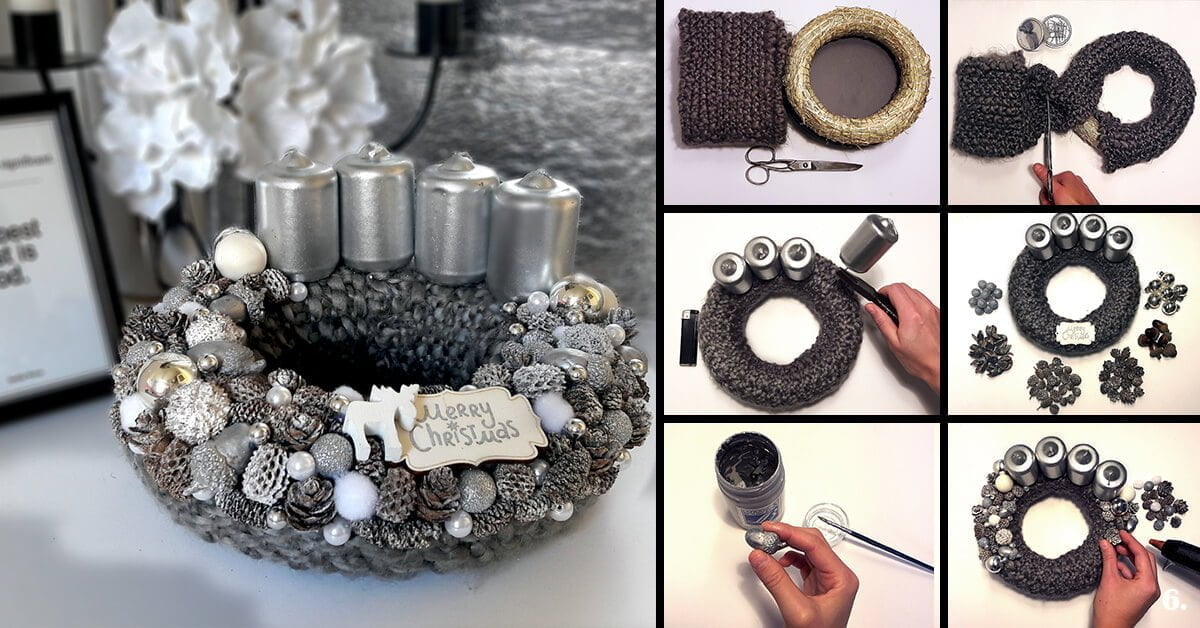 Featured image for “DIY: How to Make Your Own Silver Christmas Table Wreath”