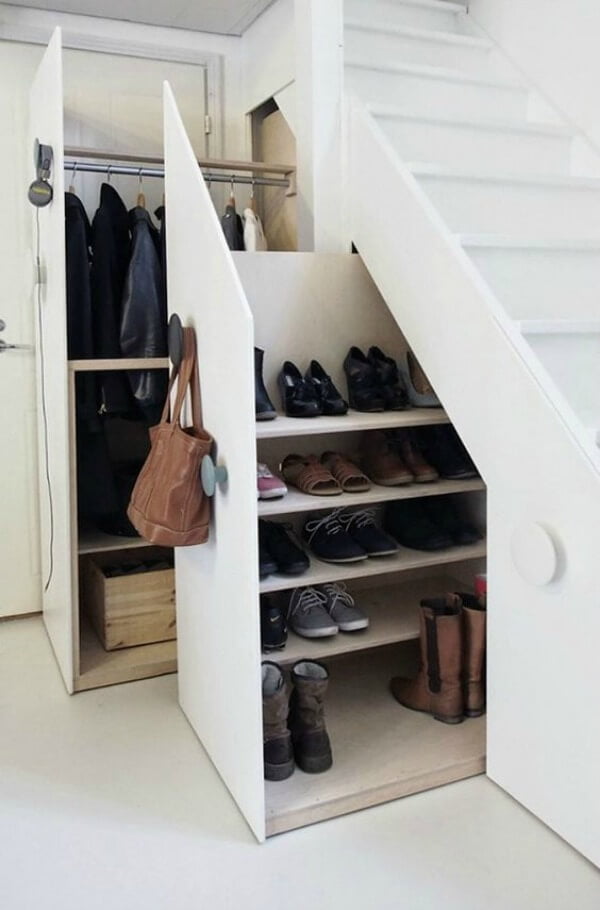 Shoe Storage Under the Stairs
