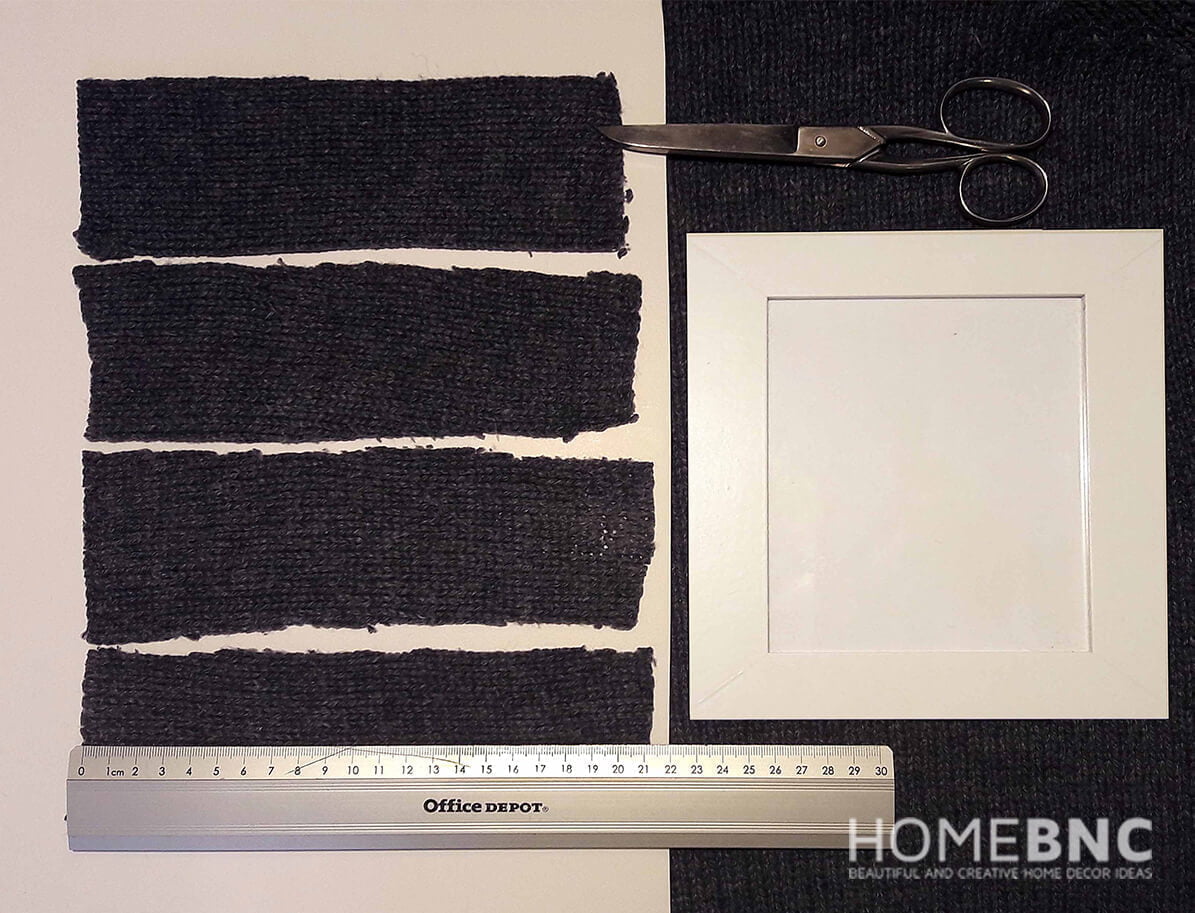 Create Equal-sized Rectangles from the Knitted Material