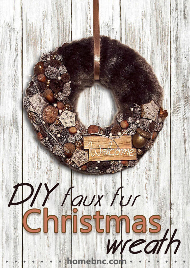 DIY Faux Fur Christmas Wreath — Homebnc