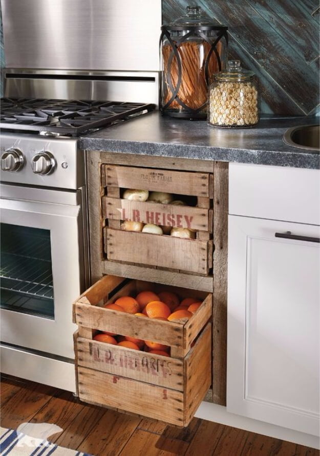 Farmer's Market Crate Produce Storage Drawers