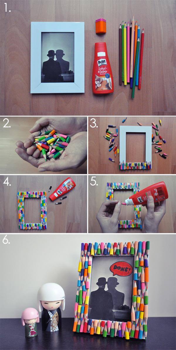 Colored Pencils Create a Playful Frame